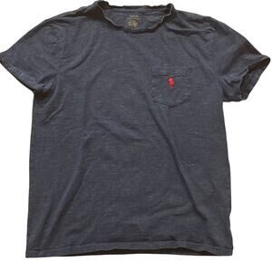 Polo Ralph Lauren Heather Blue Gray Short Sleeve Pocket Tee Cotton Men's Medium